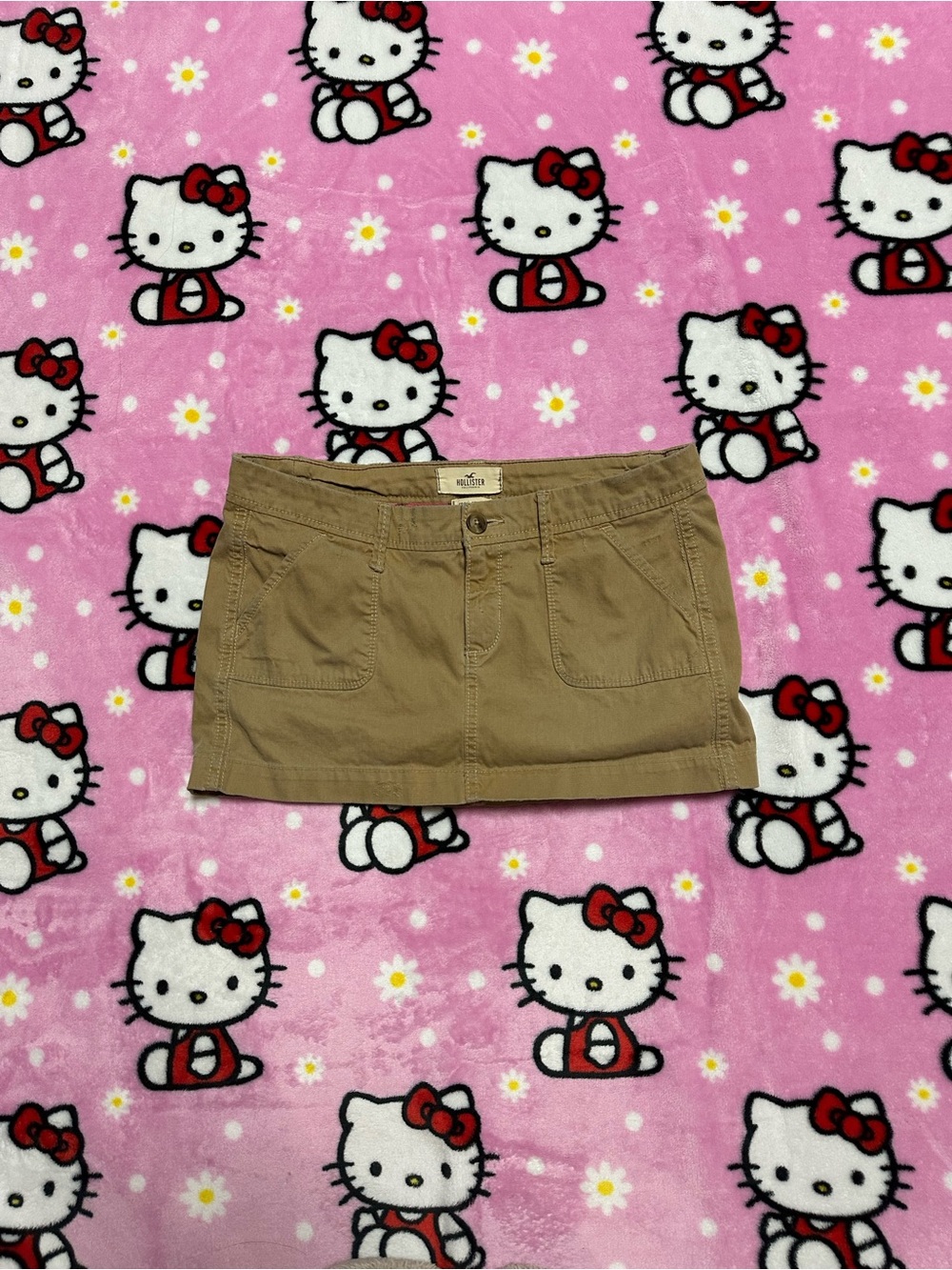 Hollister Tan Mini Cargo Skirt